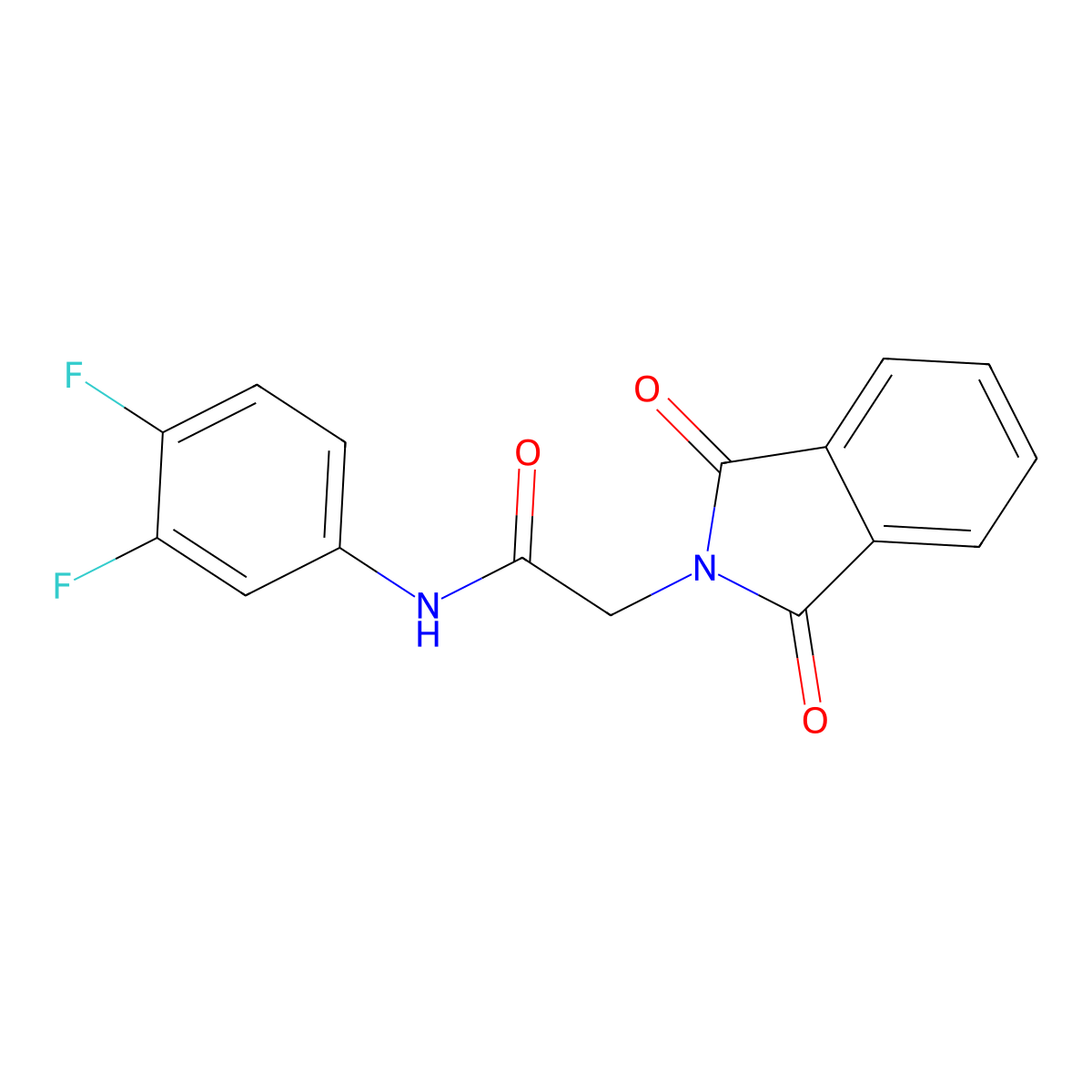 N-(3,4-Difluoro-phenyl)-2-(1,3-dioxo-1,3-dihydro-isoindol-2-yl)-acetamide molecular structure, CAS 349428-53-1