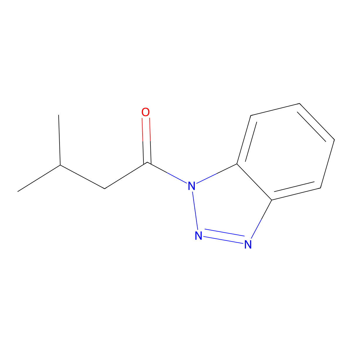1-(1H-Benzo[d][1,2,3]triazol-1-yl)-3-methylbutan-1-one molecular structure, CAS 349428-79-1