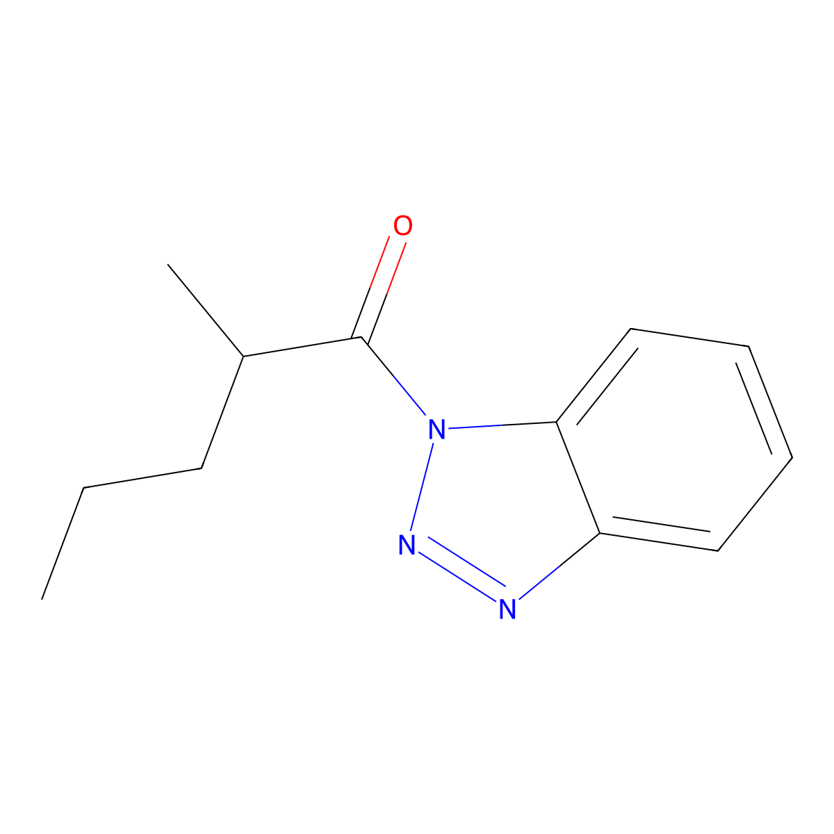 1-(1H-benzotriazol-1-yl)-2-methylpentan-1-one molecular structure, CAS 349428-83-7