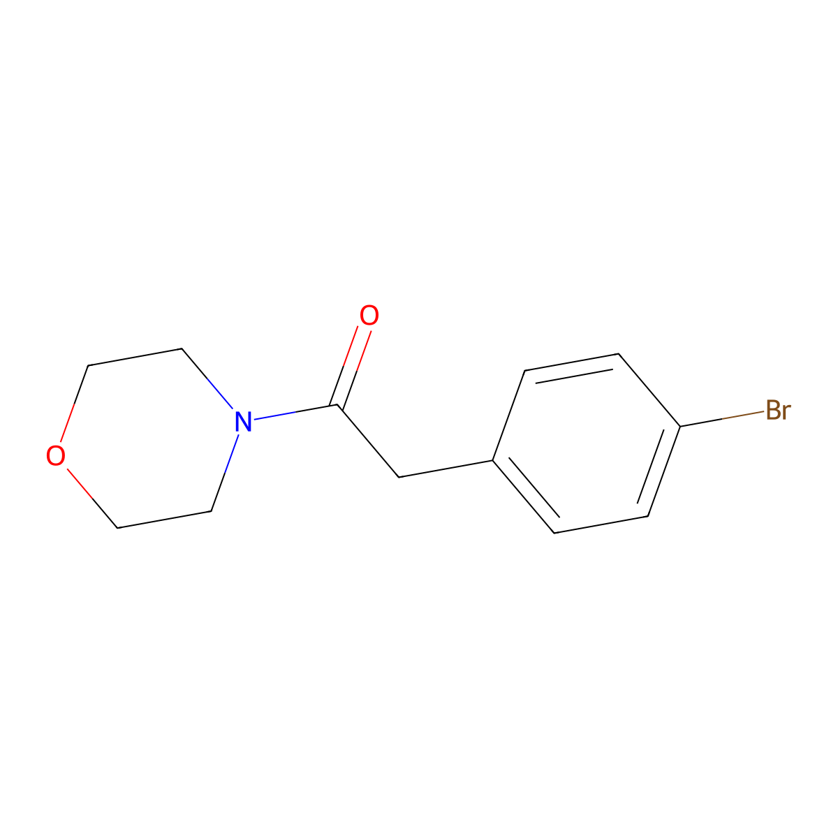 2-(4-Bromophenyl)-1-morpholinoethanone molecular structure, CAS 349428-85-9