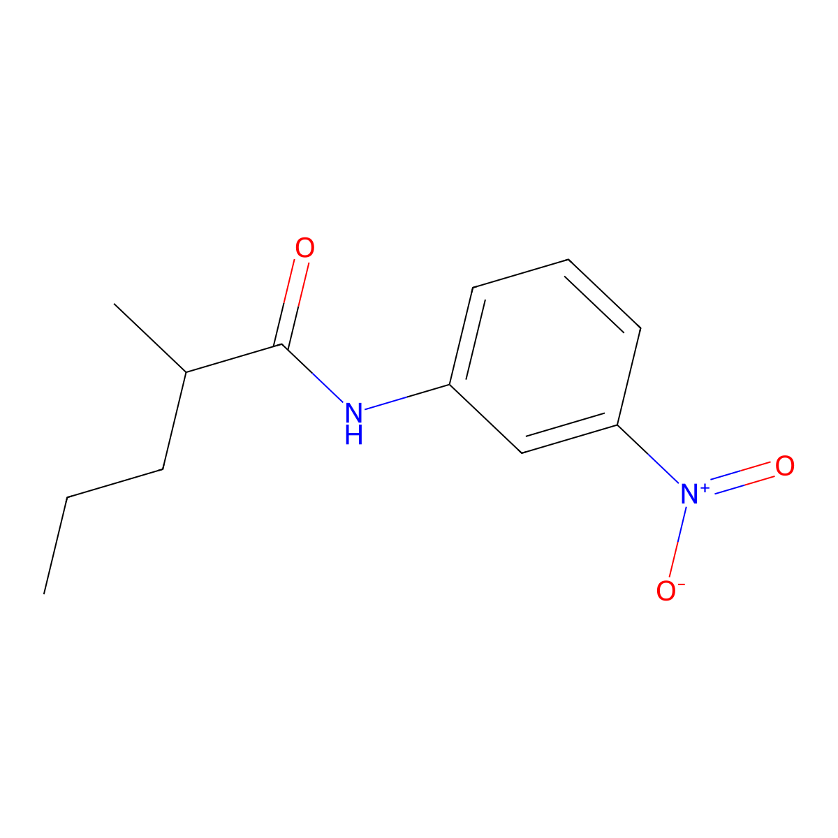 2-methyl-N-(3-nitrophenyl)pentanamide molecular structure, CAS 349429-01-2
