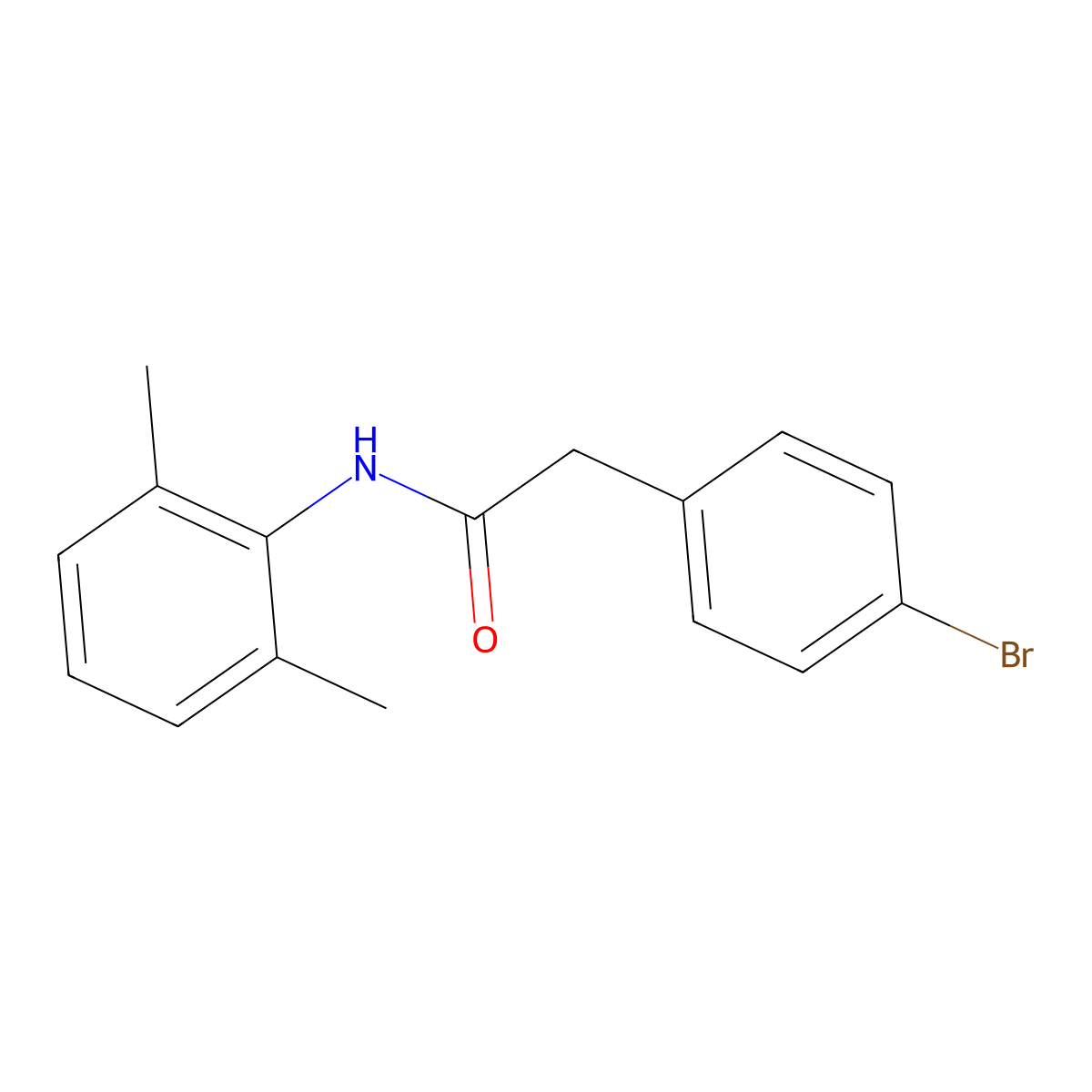 2-(4-bromophenyl)-N-(2,6-dimethylphenyl)acetamide molecular structure, CAS 349429-17-0