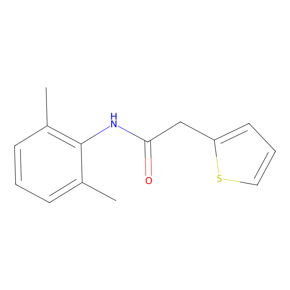 N-(2,6-dimethylphenyl)-2-thiophen-2-ylacetamide molecular structure, CAS 349429-20-5