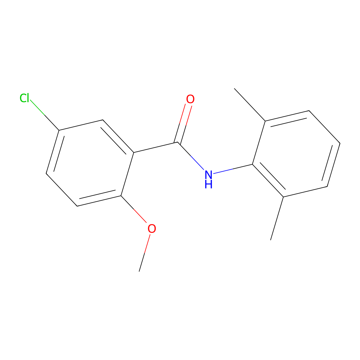 5-chloro-N-(2,6-dimethylphenyl)-2-methoxybenzamide molecular structure, CAS 349429-23-8