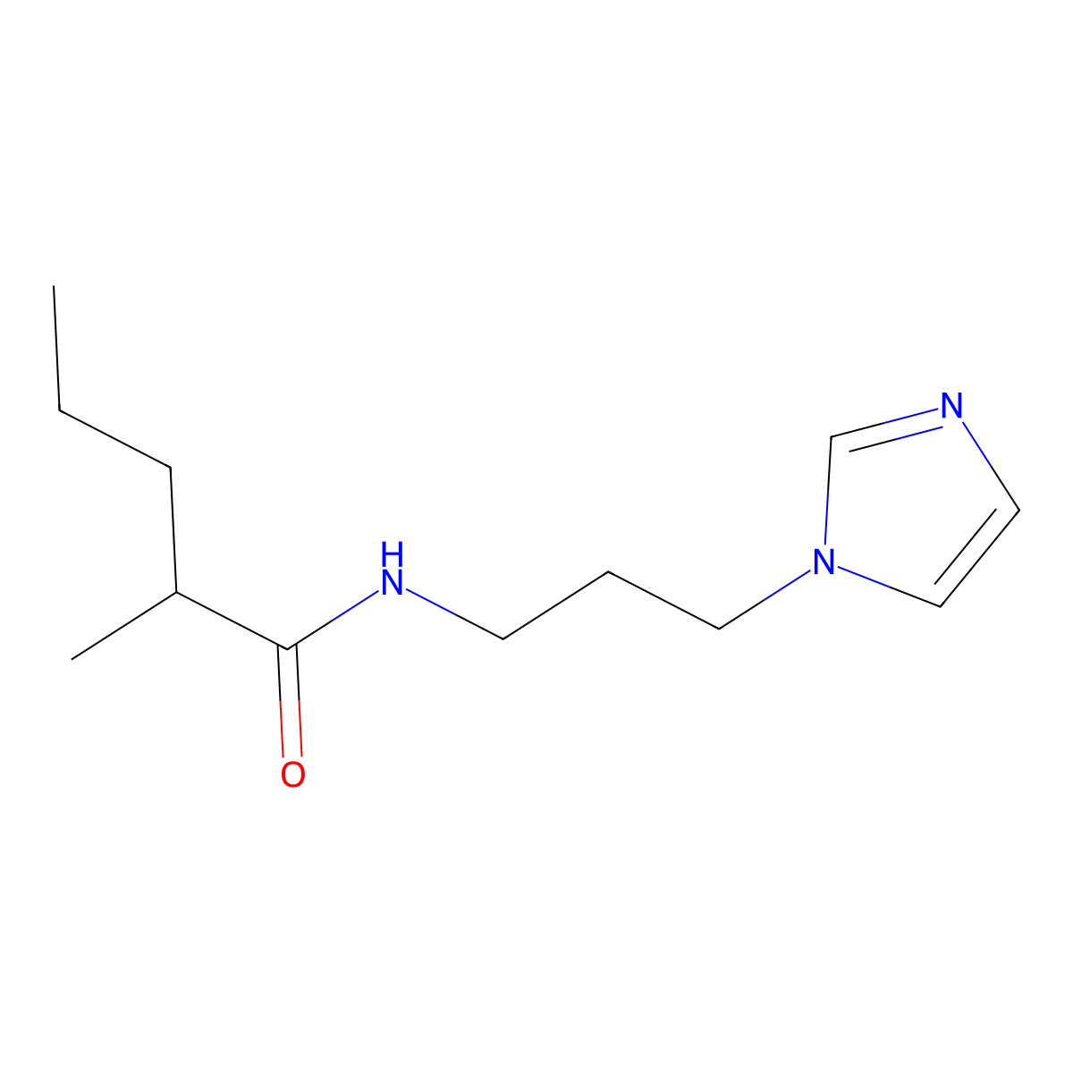 N-(3-imidazol-1-ylpropyl)-2-methylpentanamide molecular structure, CAS 349429-56-7