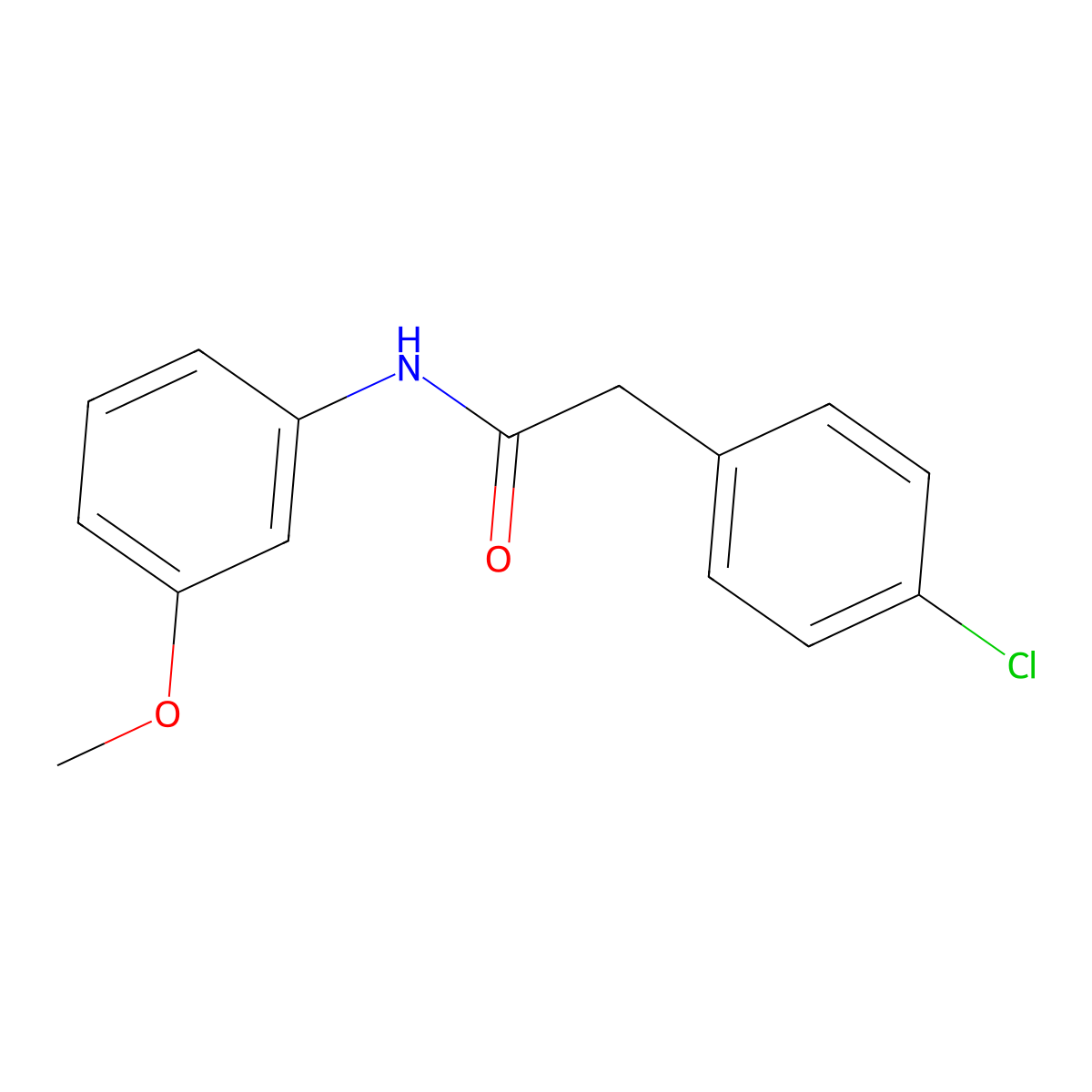 2-(4-chlorophenyl)-N-(3-methoxyphenyl)acetamide molecular structure, CAS 349429-82-9