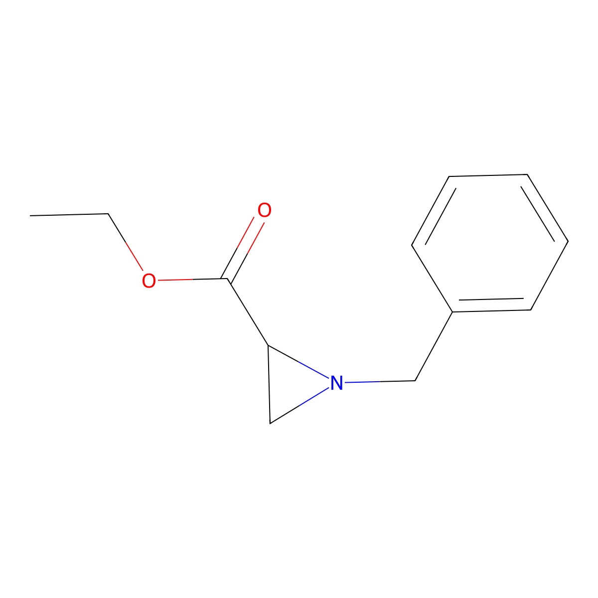 Ethyl 1-benzylaziridine-2-carboxylate molecular structure, CAS 34943-06-1