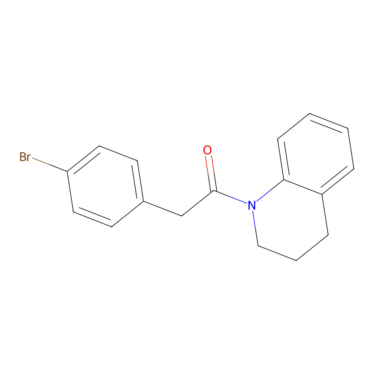 2-(4-bromophenyl)-1-(3,4-dihydroquinolin-1(2H)-yl)ethanone molecular structure, CAS 349430-47-3