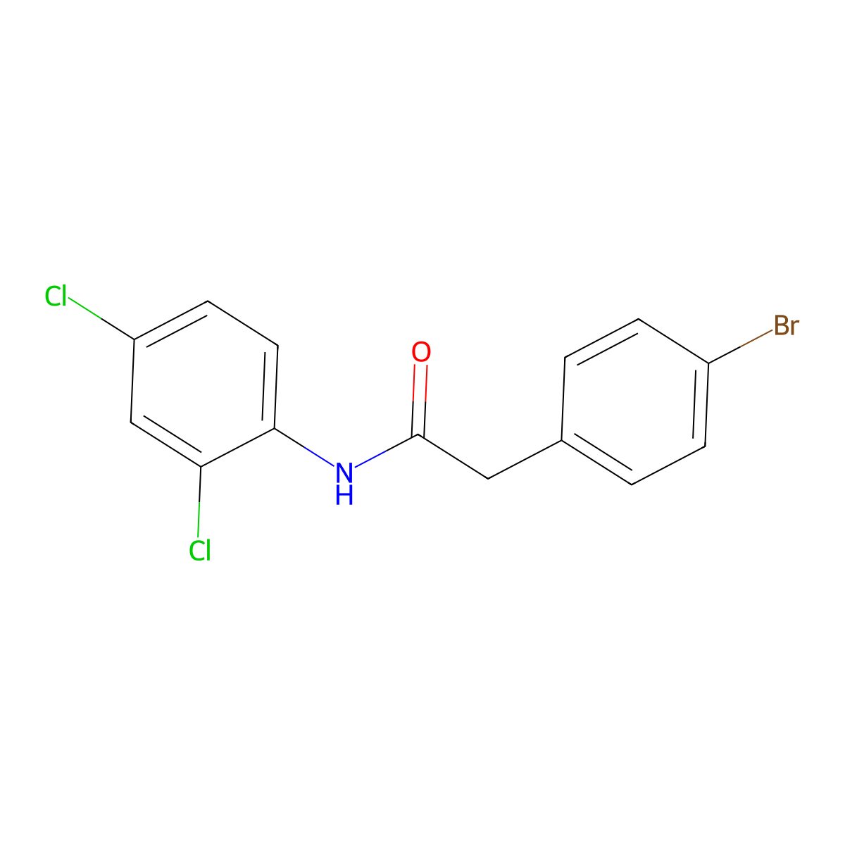 2-(4-bromophenyl)-N-(2,4-dichlorophenyl)acetamide molecular structure, CAS 349430-68-8