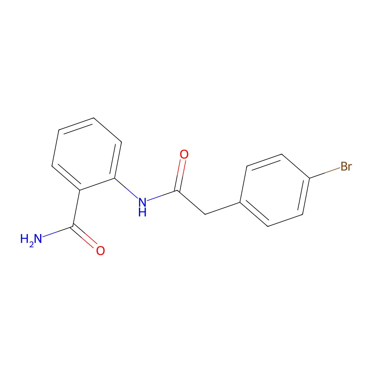 2-[[2-(4-Bromophenyl)acetyl]amino]benzamide molecular structure, CAS 349430-83-7