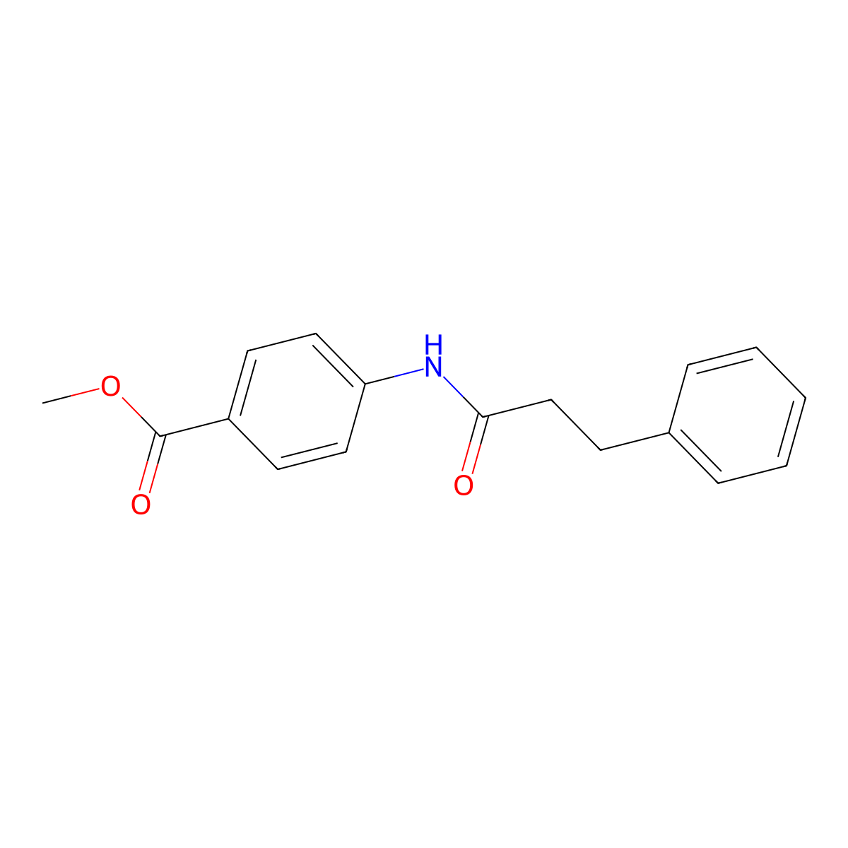 Methyl 4-(3-phenylpropanamido)benzoate molecular structure, CAS 349431-71-6