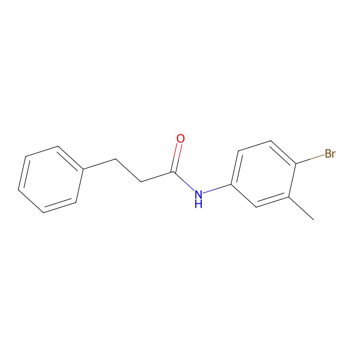 N-(4-bromo-3-methylphenyl)-3-phenylpropanamide molecular structure, CAS 349431-79-4