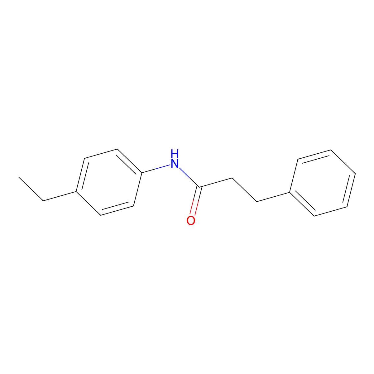 N-(4-ethylphenyl)-3-phenylpropanamide molecular structure, CAS 349431-81-8