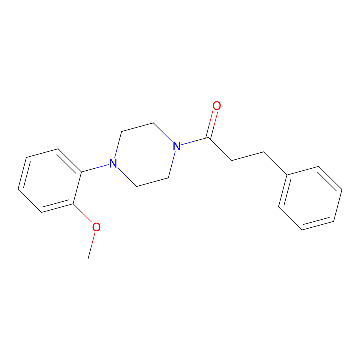 1-[4-(2-Methoxyphenyl)piperazin-1-yl]-3-phenylpropan-1-one molecular structure, CAS 349431-84-1
