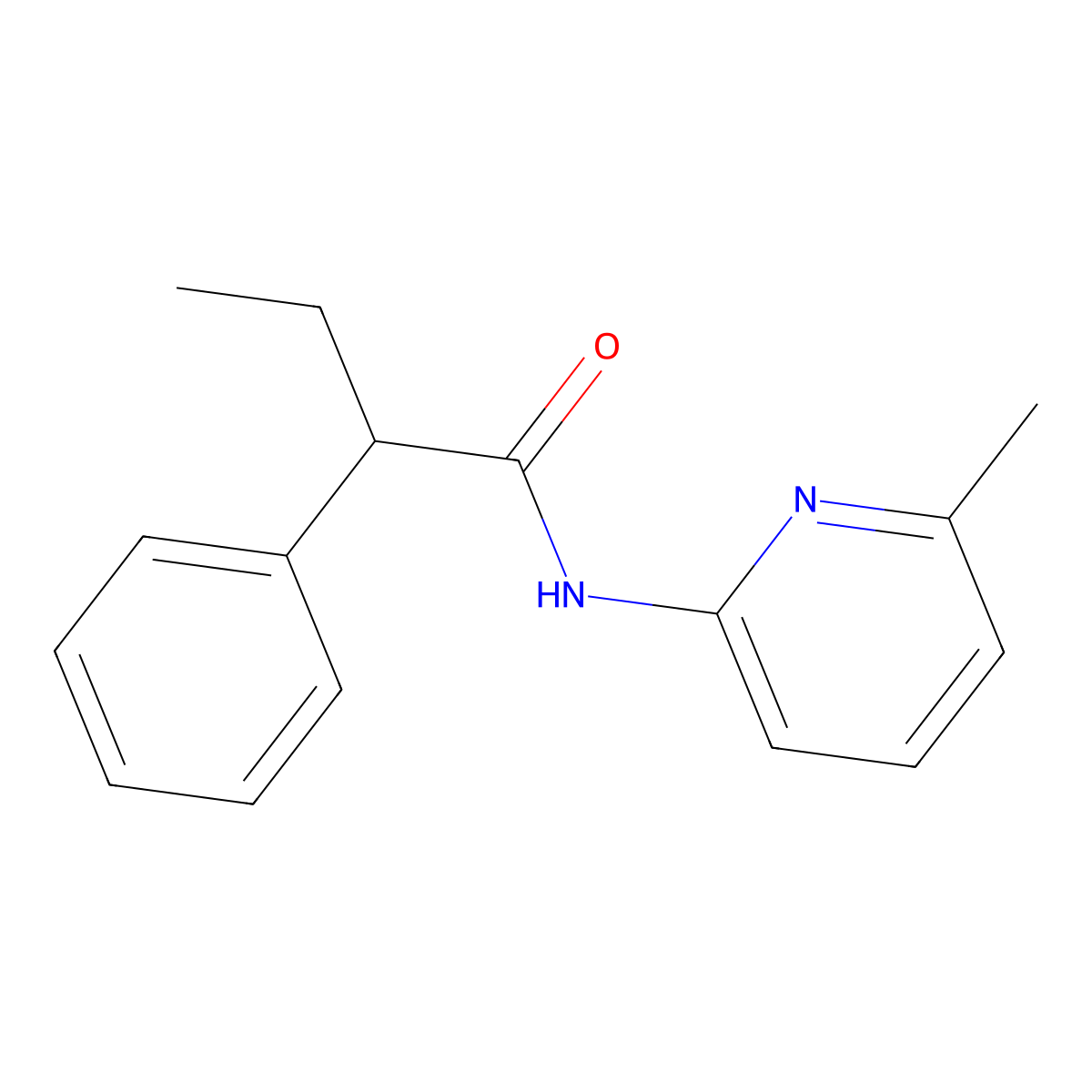 N-(6-methylpyridin-2-yl)-2-phenylbutanamide molecular structure, CAS 349432-11-7