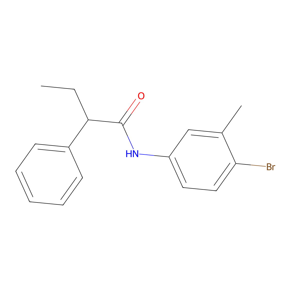 N-(4-bromo-3-methylphenyl)-2-phenylbutanamide molecular structure, CAS 349432-15-1