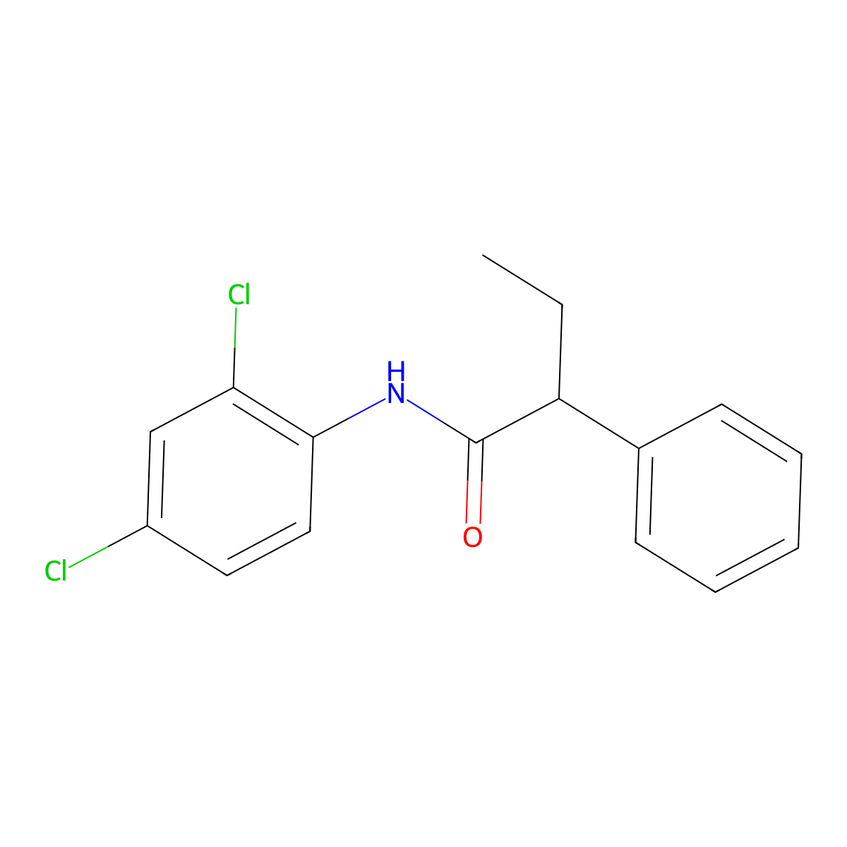 N-(2,4-dichlorophenyl)-2-phenylbutanamide molecular structure, CAS 349432-27-5