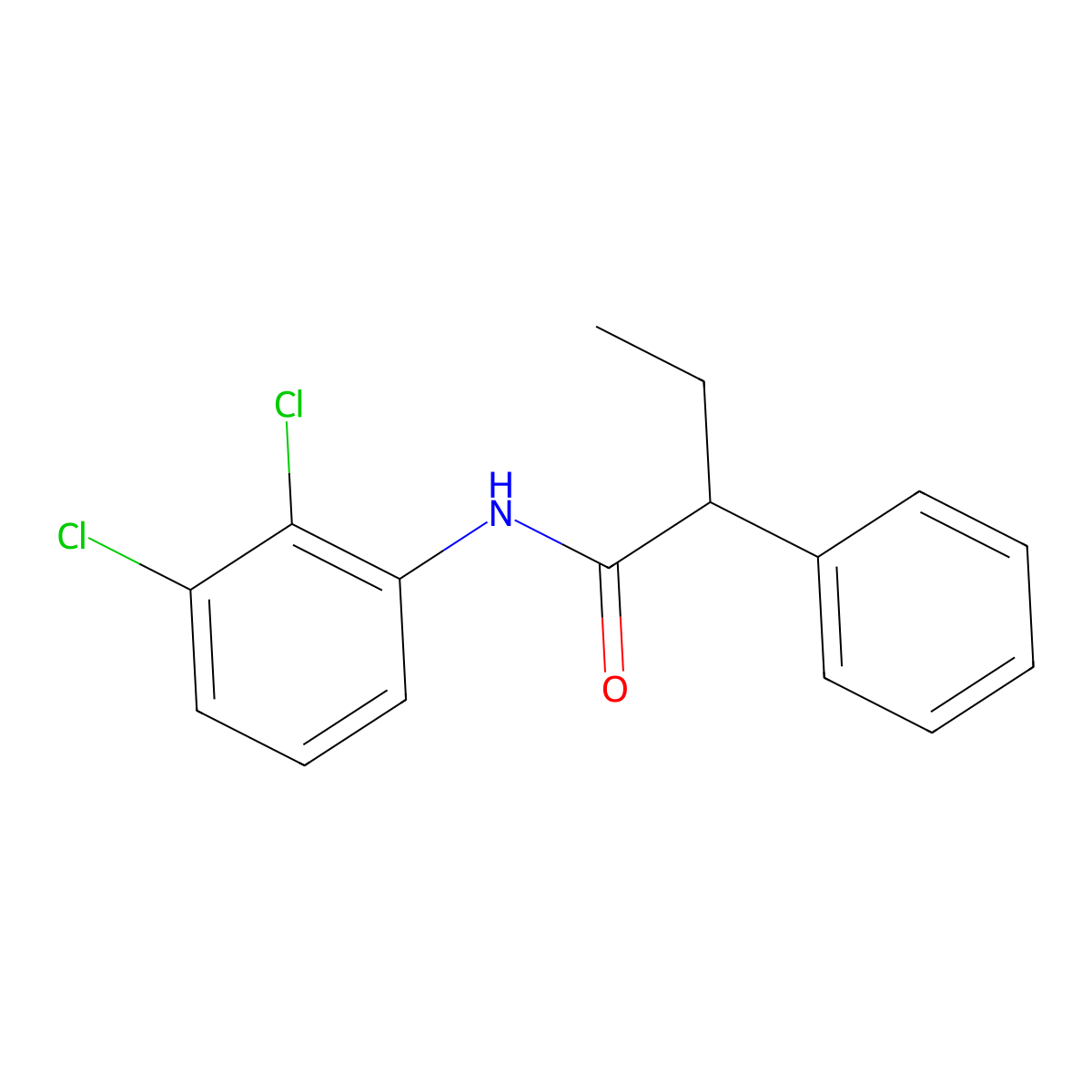N-(2,3-dichlorophenyl)-2-phenylbutanamide molecular structure, CAS 349432-28-6