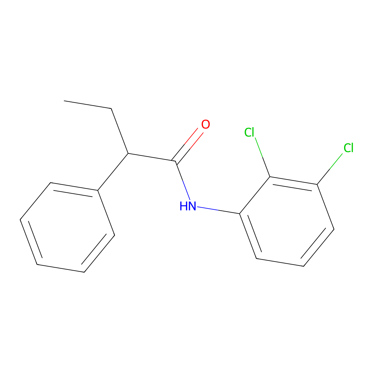 N-(2,3-dichlorophenyl)-2-phenylbutanamide molecular structure, CAS 349432-28-6