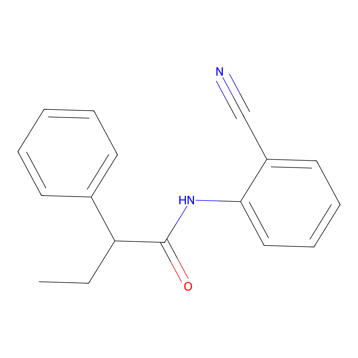 N-(2-cyanophenyl)-2-phenylbutanamide molecular structure, CAS 349432-29-7