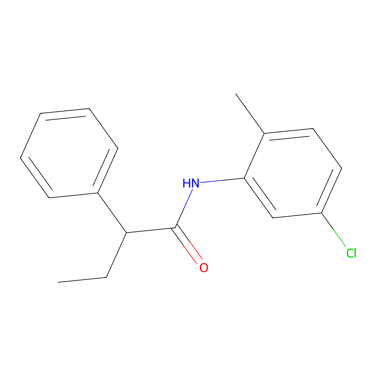 N-(5-chloro-2-methylphenyl)-2-phenylbutanamide molecular structure, CAS 349432-35-5
