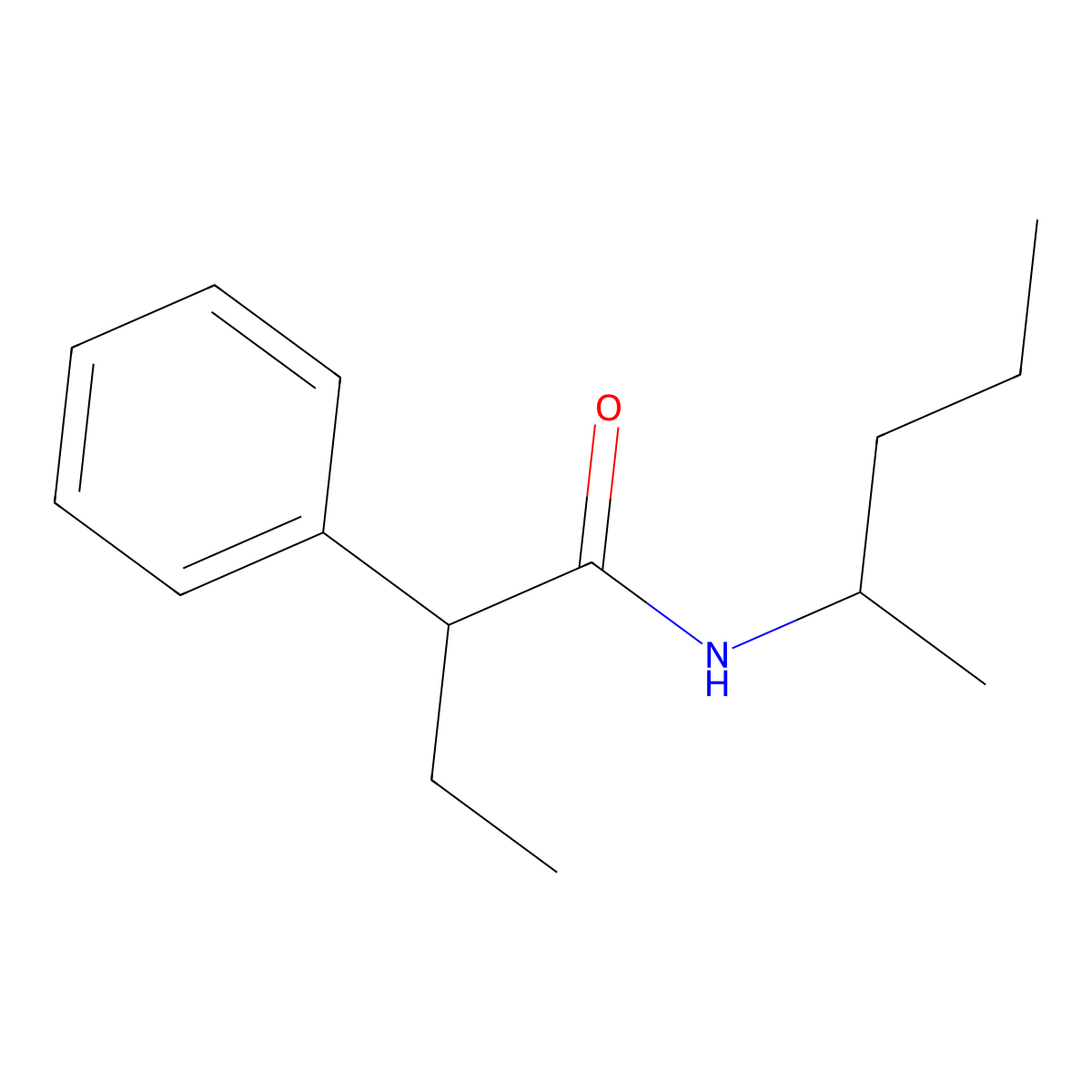 N-pentan-2-yl-2-phenylbutanamide molecular structure, CAS 349432-41-3