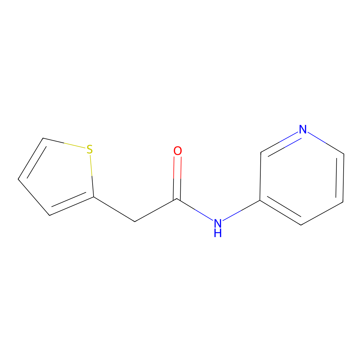 N-(pyridin-3-yl)-2-(thiophen-2-yl)acetamide molecular structure, CAS 349432-56-0