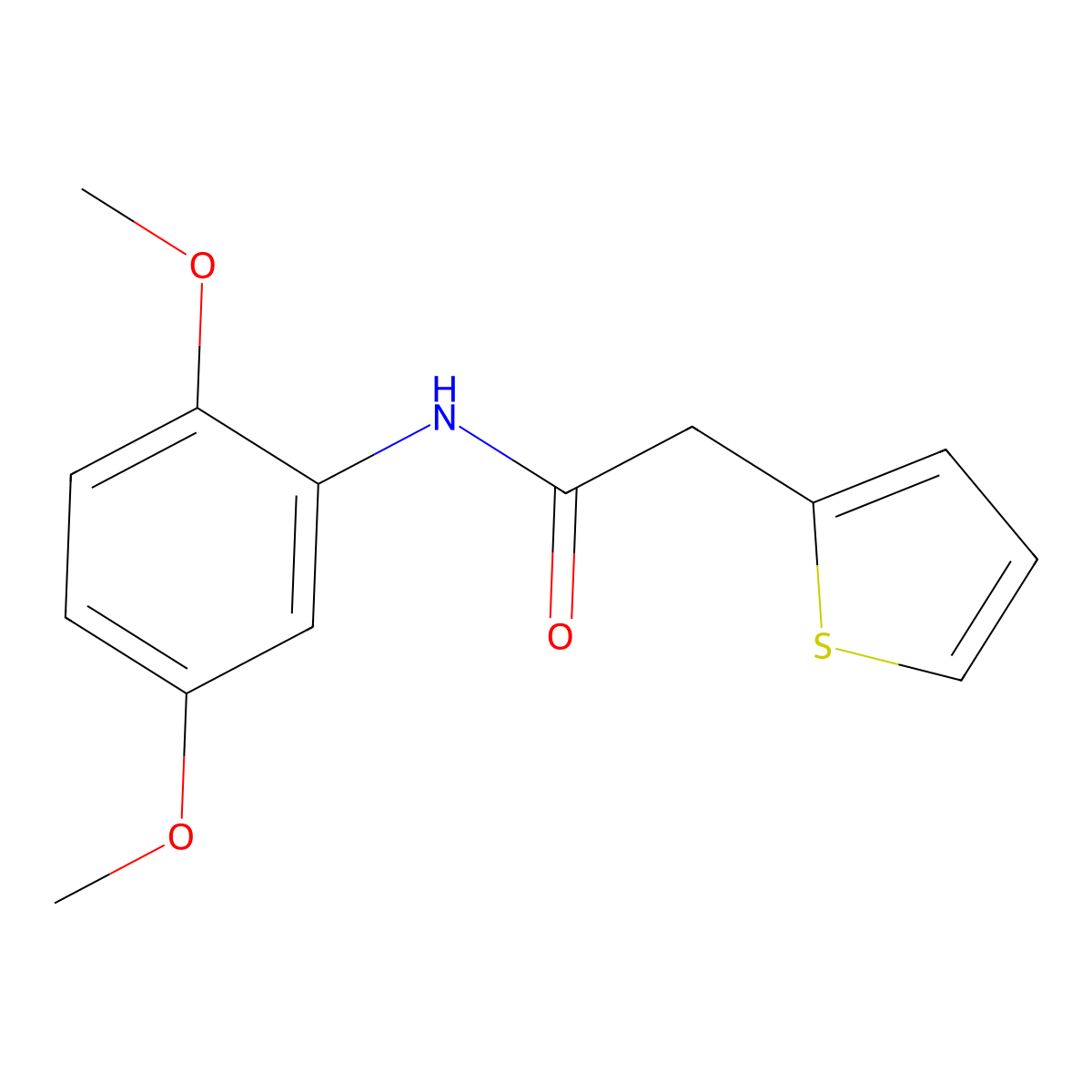 N-(2,5-dimethoxyphenyl)-2-thiophen-2-ylacetamide molecular structure, CAS 349432-61-7