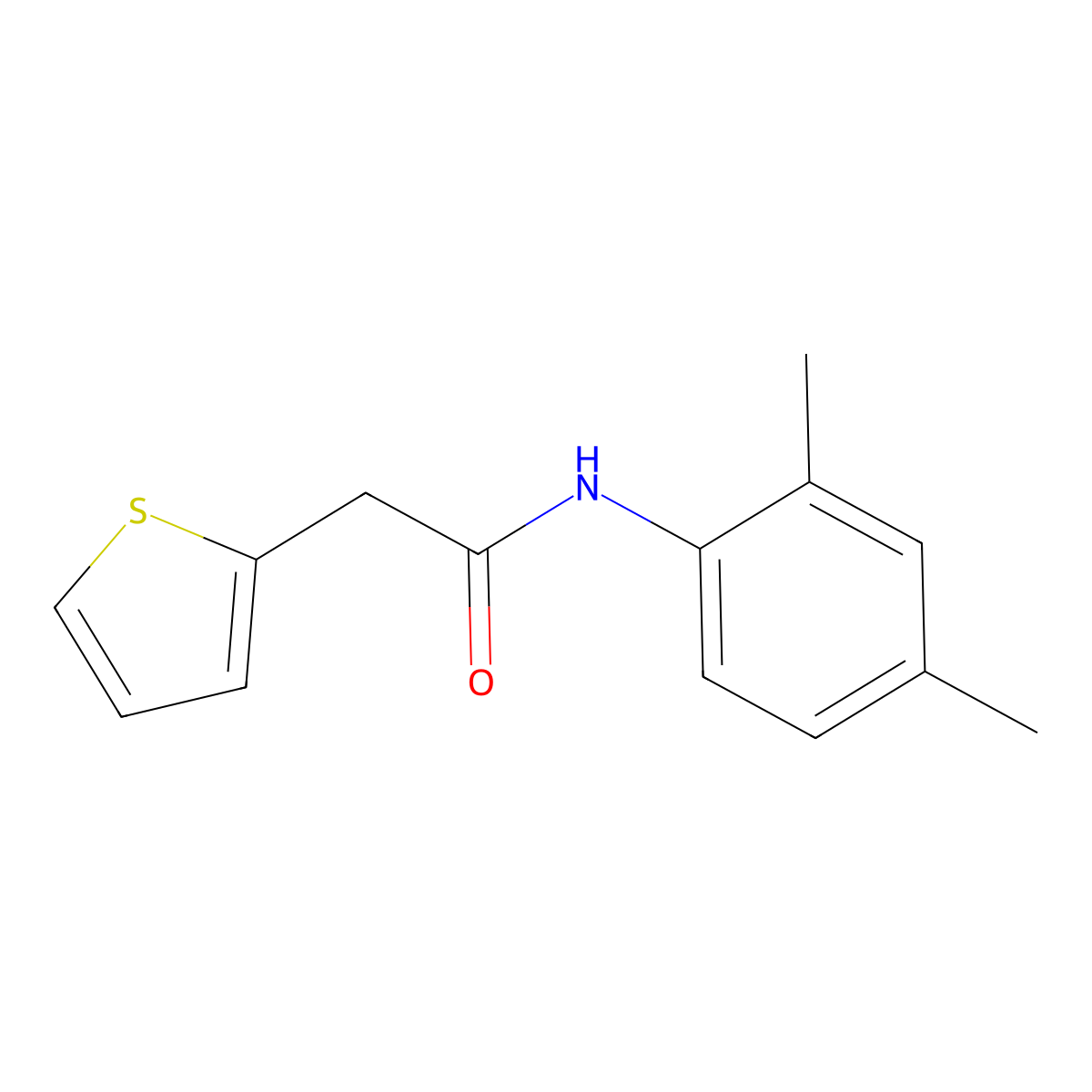 N-(2,4-dimethylphenyl)-2-thiophen-2-ylacetamide molecular structure, CAS 349432-86-6