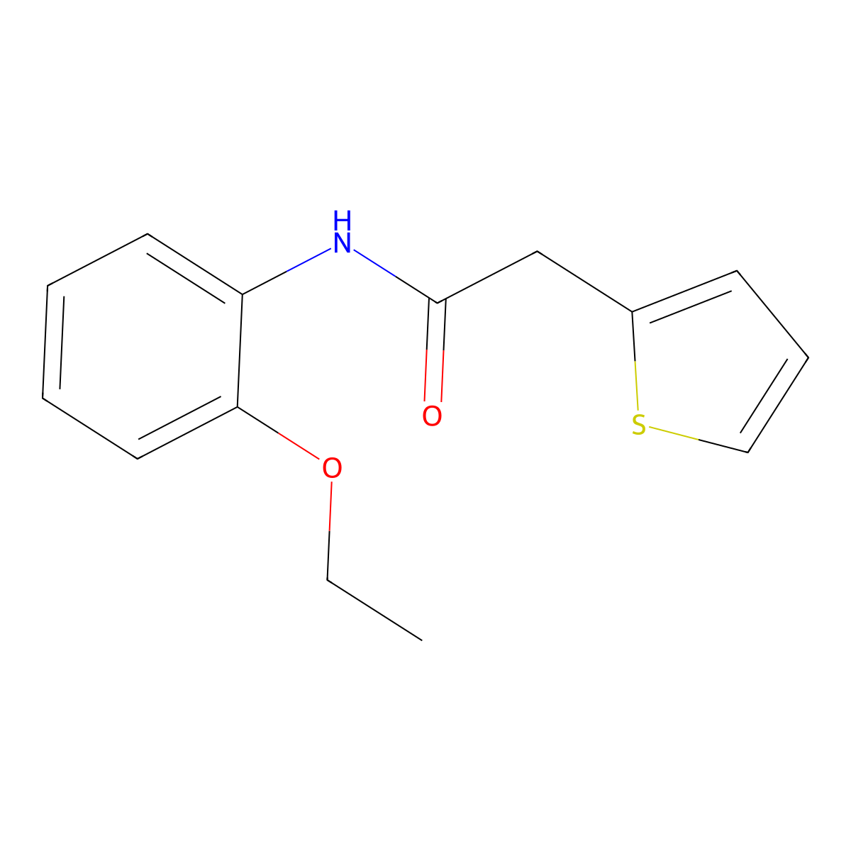 N-(2-ethoxyphenyl)-2-(2-thienyl)acetamide molecular structure, CAS 349432-91-3