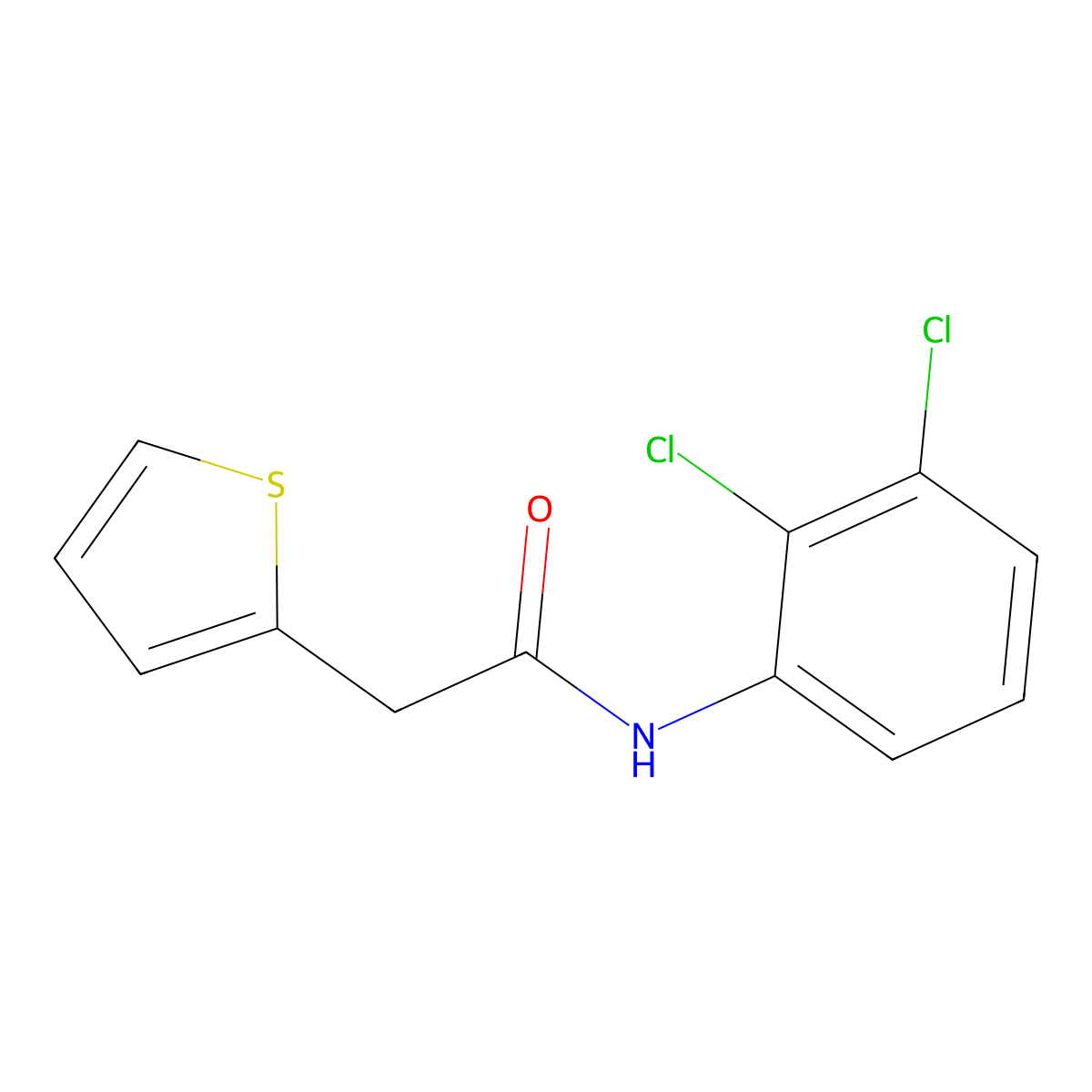 N-(2,3-dichlorophenyl)-2-(2-thienyl)acetamide molecular structure, CAS 349432-94-6