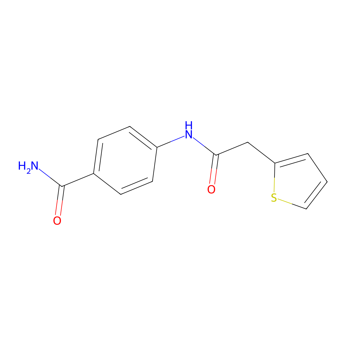 4-[(Thiophen-2-ylacetyl)amino]benzamide molecular structure, CAS 349433-05-2