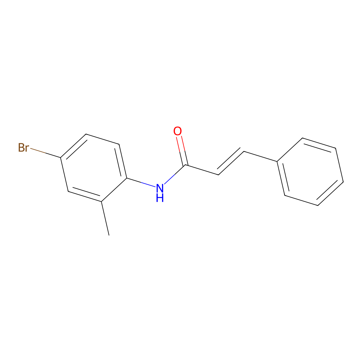 N-(4-bromo-2-methylphenyl)-3-phenylprop-2-enamide molecular structure, CAS 349433-20-1