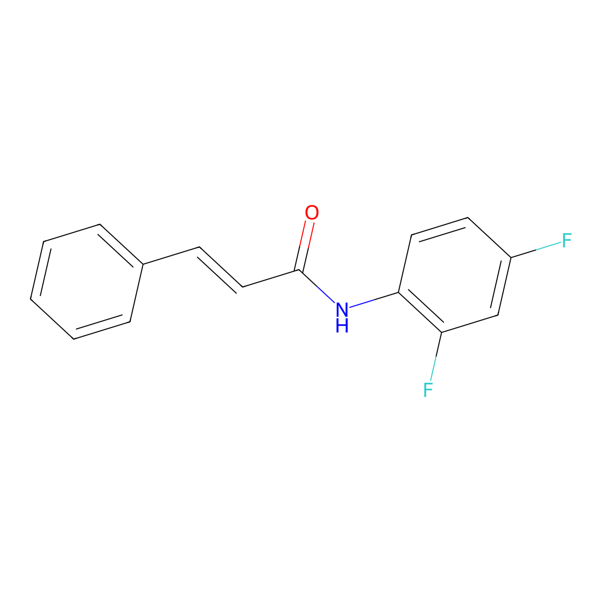 N-(2,4-difluorophenyl)cinnamamide molecular structure, CAS 349433-21-2