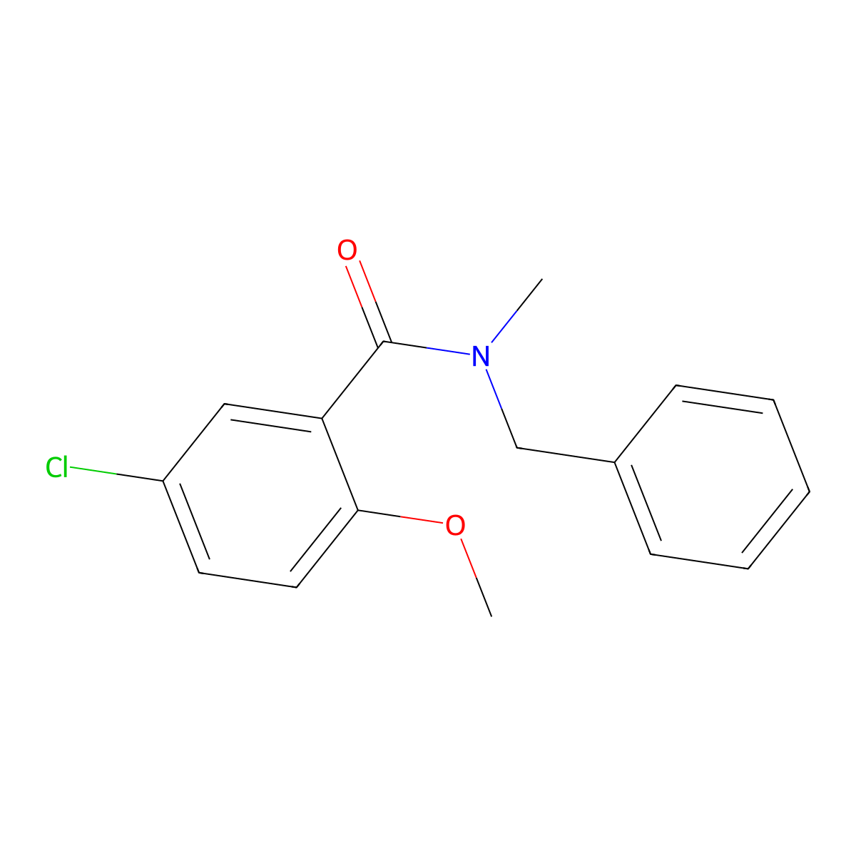 N-benzyl-5-chloro-2-methoxy-N-methylbenzamide molecular structure, CAS 349434-27-1