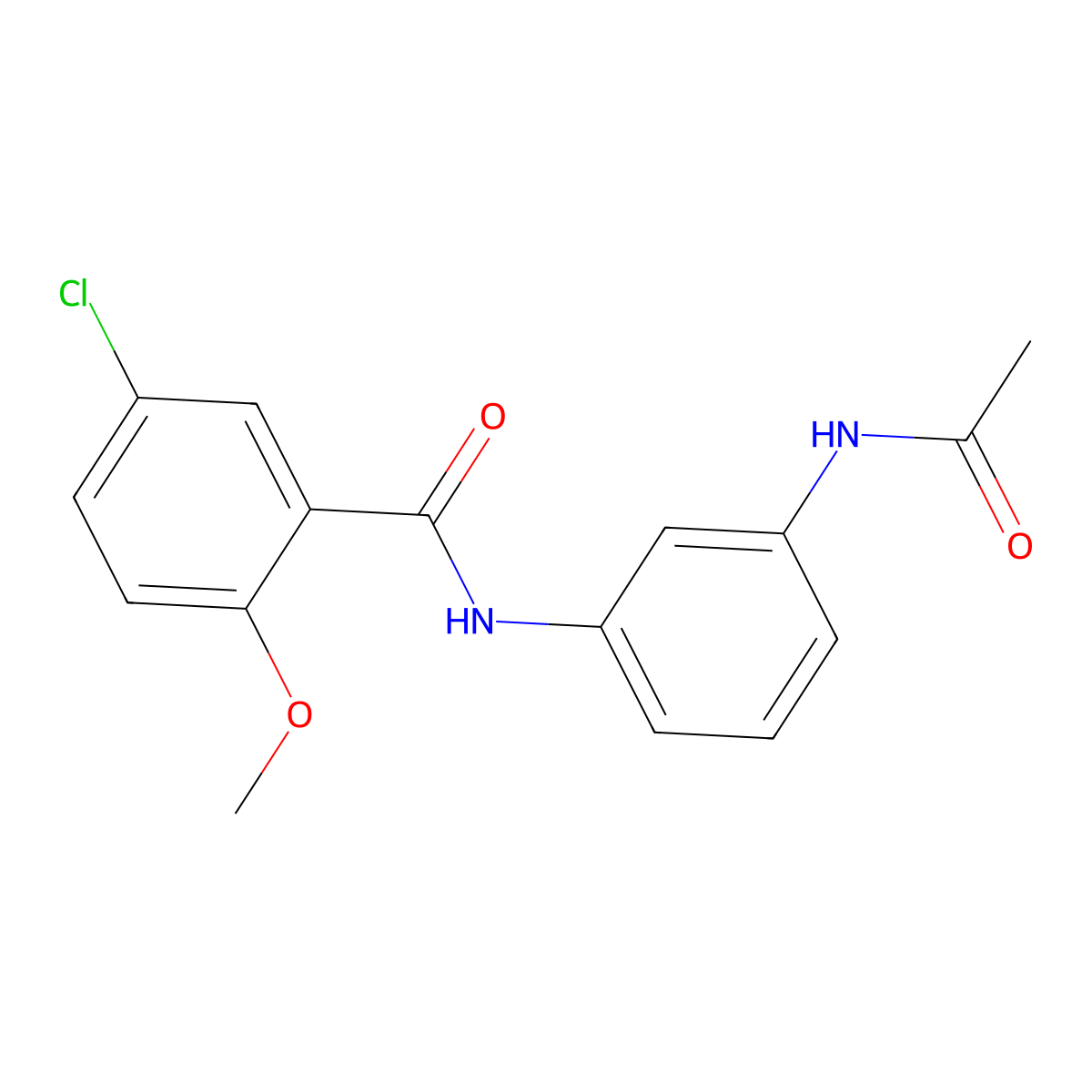 N-[3-(acetylamino)phenyl]-5-chloro-2-methoxybenzamide molecular structure, CAS 349434-42-0