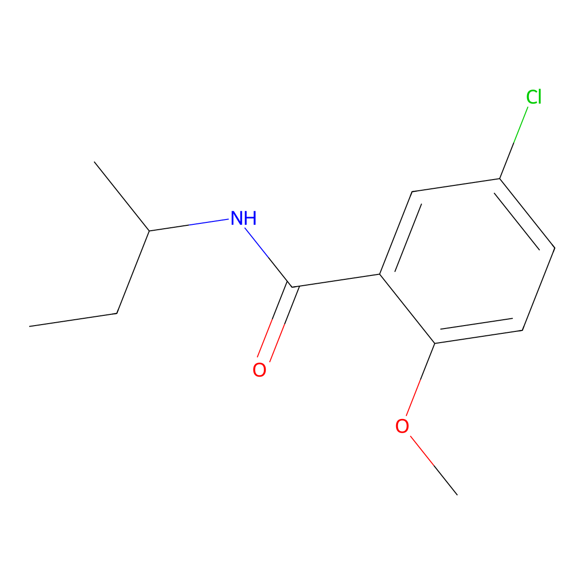 N-(butan-2-yl)-5-chloro-2-methoxybenzamide molecular structure, CAS 349434-50-0