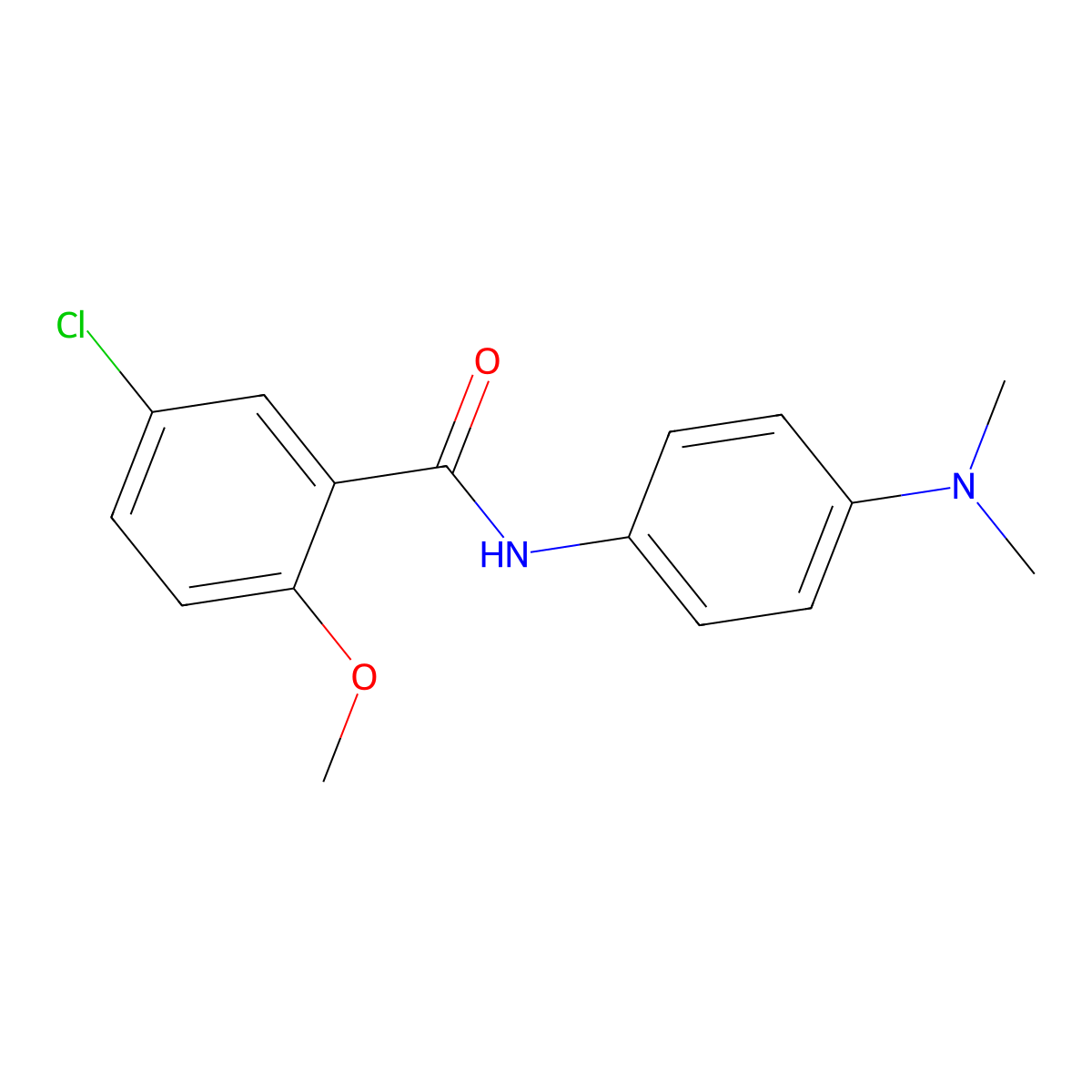 5-chloro-N-[4-(dimethylamino)phenyl]-2-methoxybenzamide molecular structure, CAS 349434-78-2