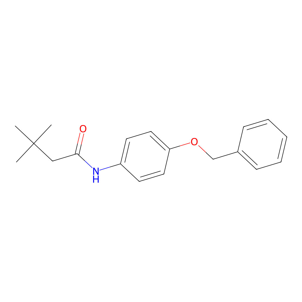 N-[4-(benzyloxy)phenyl]-3,3-dimethylbutanamide molecular structure, CAS 349437-27-0