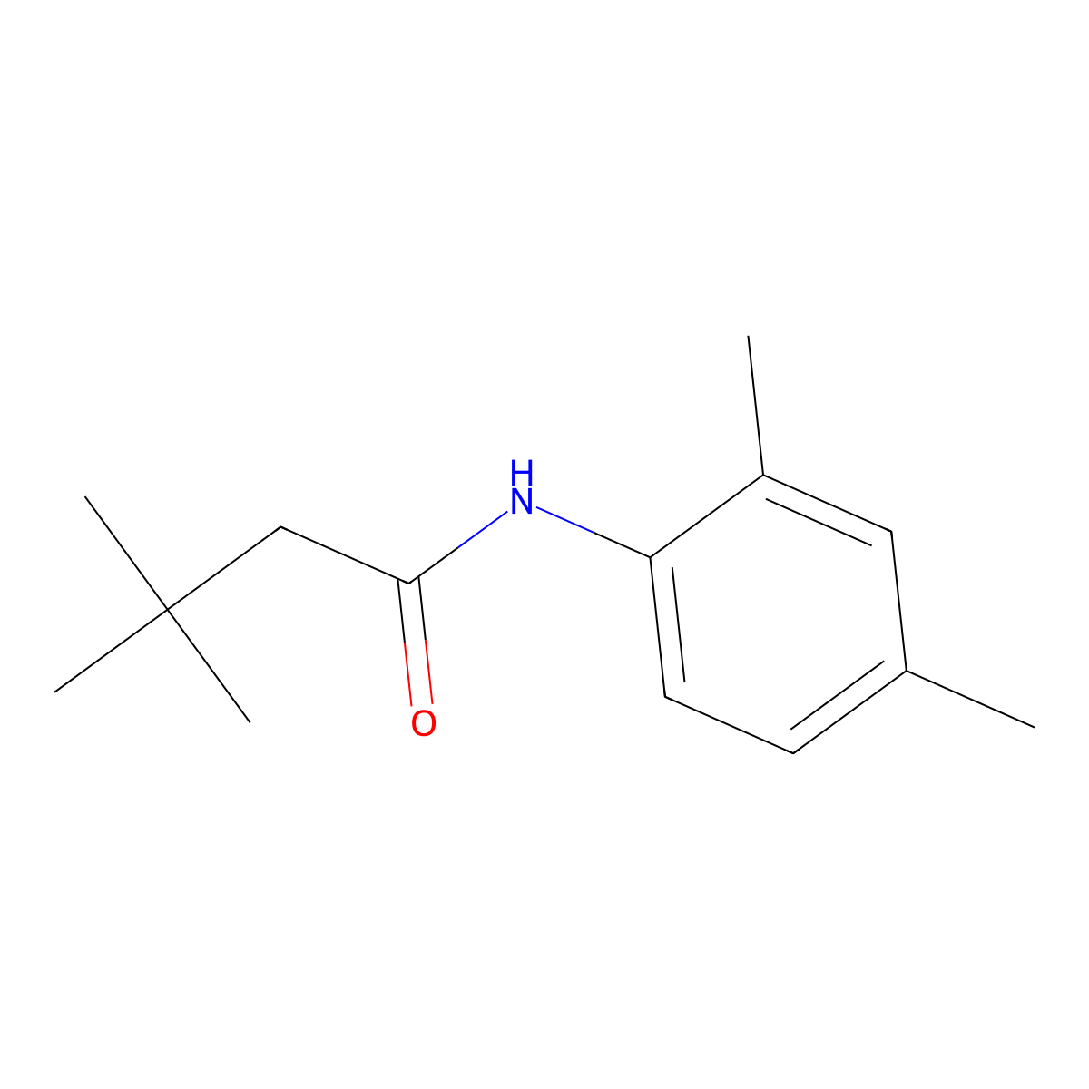 N-(2,4-dimethylphenyl)-3,3-dimethylbutanamide molecular structure, CAS 349437-29-2