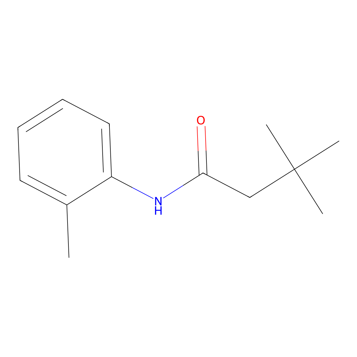3,3-dimethyl-N-(2-methylphenyl)butanamide molecular structure, CAS 349437-32-7
