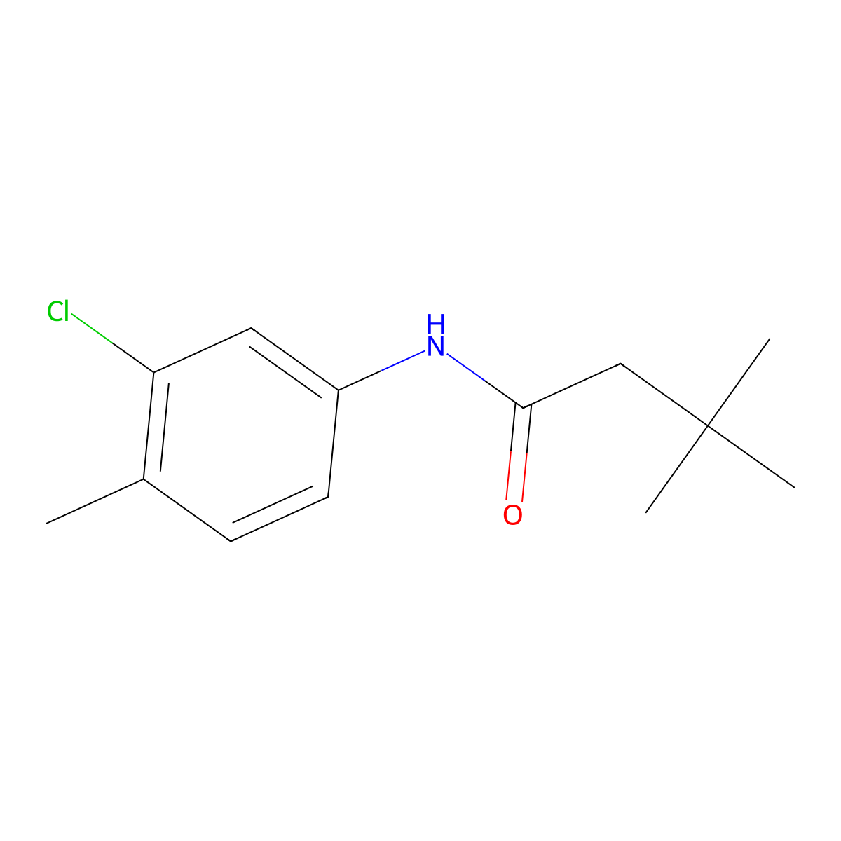 N-(3-chloro-4-methylphenyl)-3,3-dimethylbutanamide molecular structure, CAS 349437-34-9
