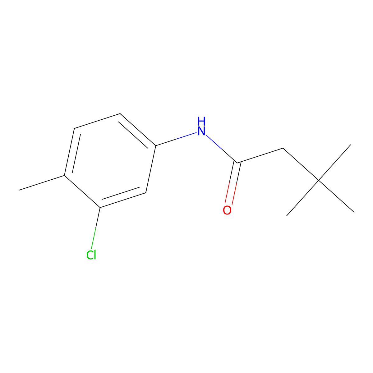 N-(3-chloro-4-methylphenyl)-3,3-dimethylbutanamide molecular structure, CAS 349437-34-9