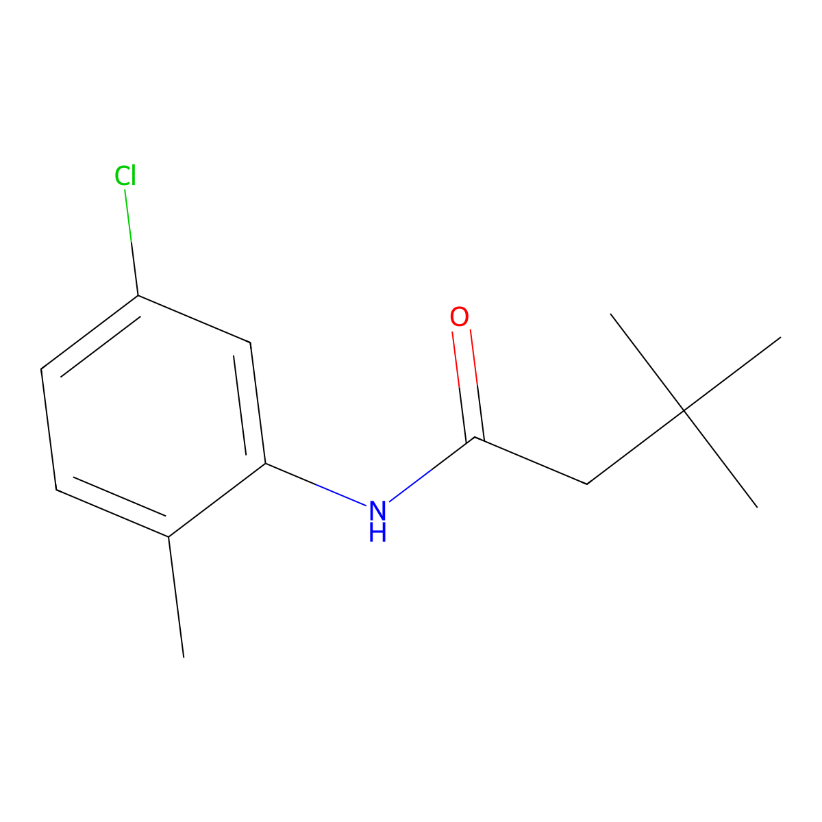 N-(5-chloro-2-methylphenyl)-3,3-dimethylbutanamide molecular structure, CAS 349437-45-2