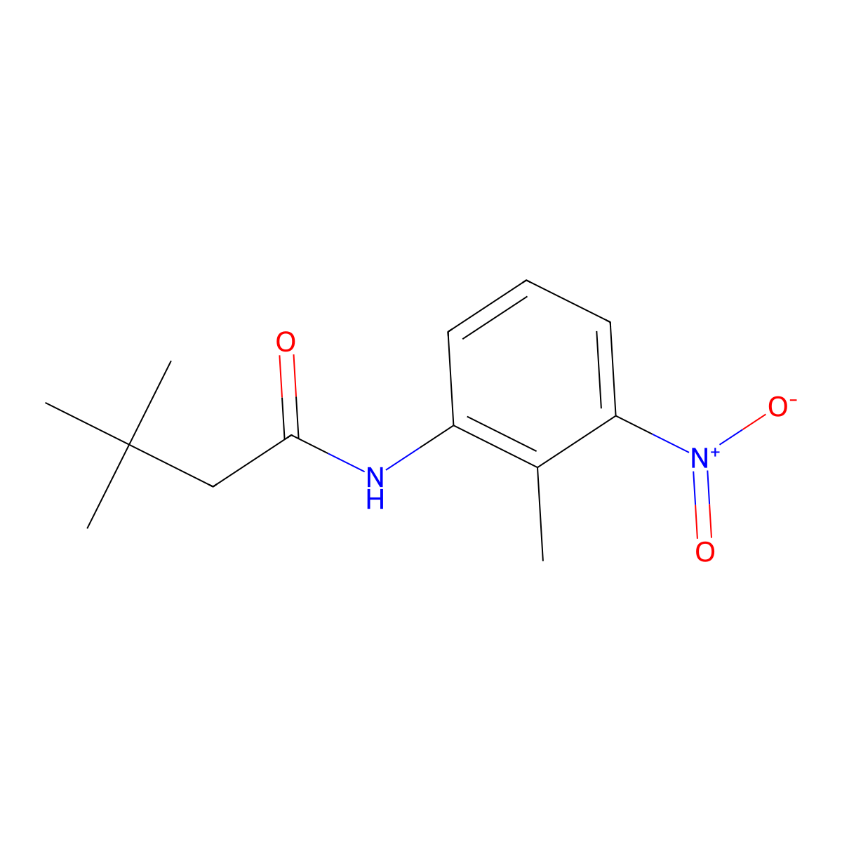 3,3-dimethyl-N-(2-methyl-3-nitrophenyl)butanamide molecular structure, CAS 349437-57-6