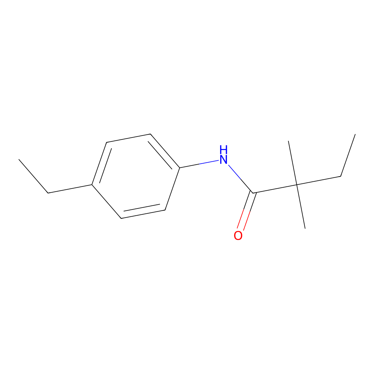 N-(4-ethylphenyl)-2,2-dimethylbutanamide molecular structure, CAS 349437-94-1