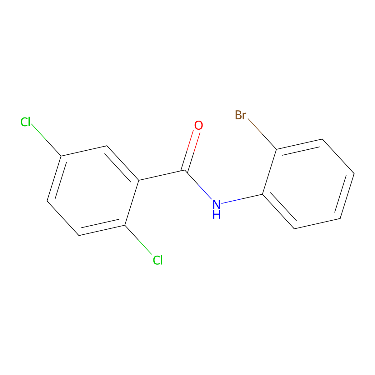 N-(2-bromophenyl)-2,5-dichlorobenzamide molecular structure, CAS 349438-23-9