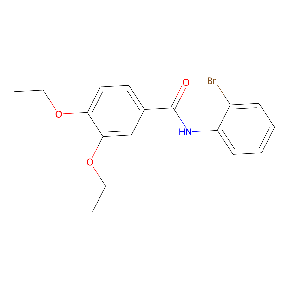 N-(2-bromophenyl)-3,4-diethoxybenzamide molecular structure, CAS 349438-68-2