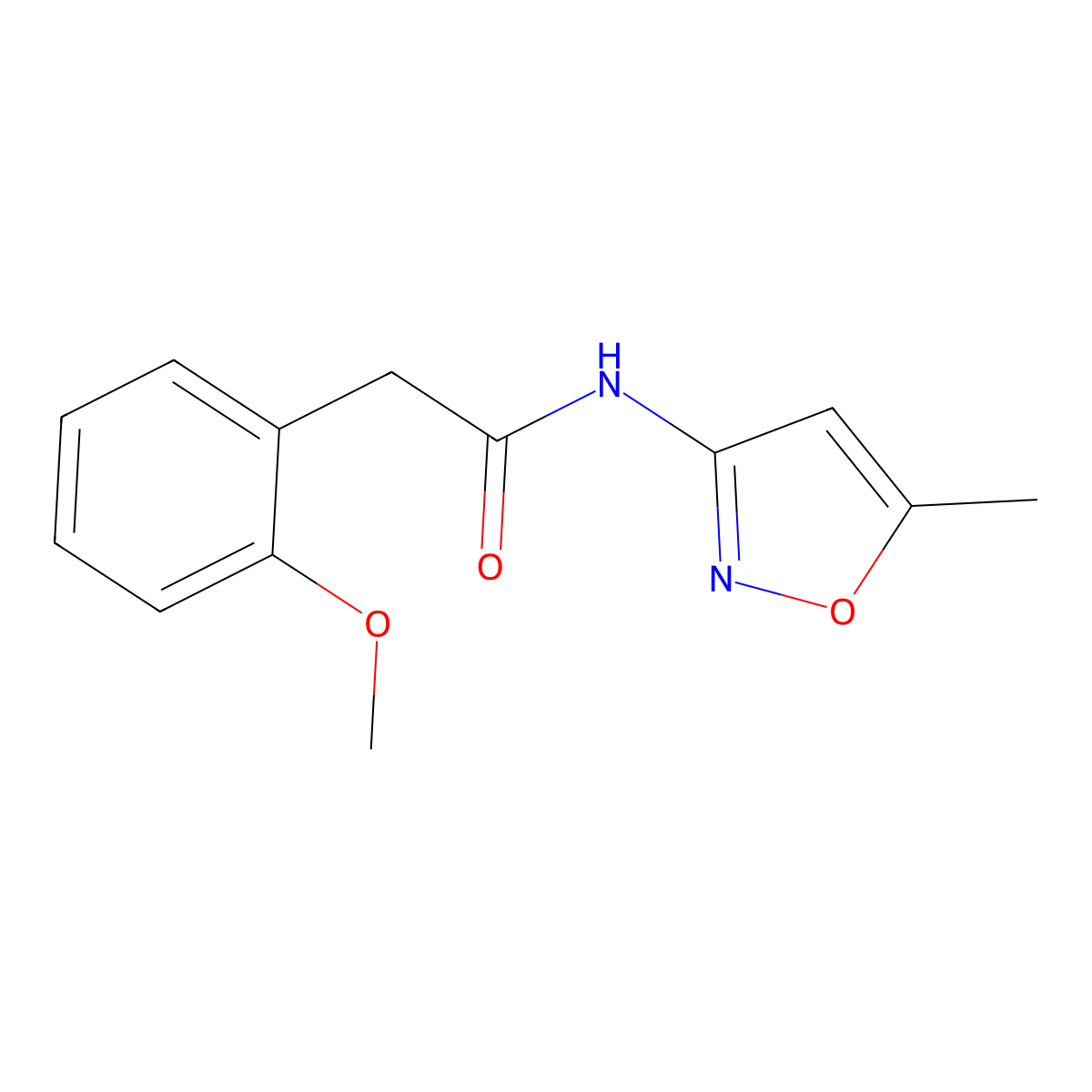 2-(2-methoxyphenyl)-N-(5-methyl-1,2-oxazol-3-yl)acetamide molecular structure, CAS 349438-78-4