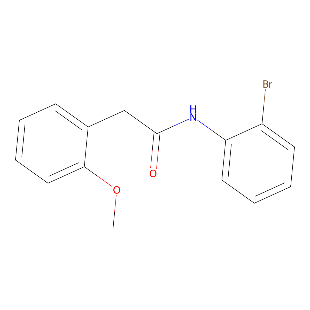 N-(2-bromophenyl)-2-(2-methoxyphenyl)acetamide molecular structure, CAS 349438-91-1